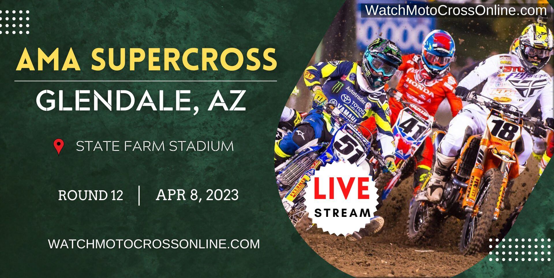 AMA Supercross Glendale Live Stream 2023 | Round 12